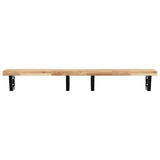 Basin Shelf Wall Mounted Steel and Solid Wood Acacia 3302711