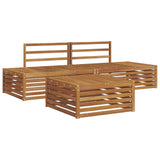 Outdoor Sofa Set 3 Piece Natural Solid Acacia Wood 3374084