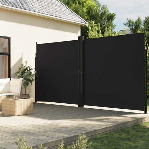 ZNTS Retractable Side Awning Black 200x1200 cm 4004849