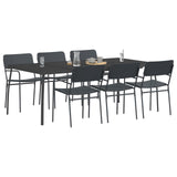 Dining Set 7 pcs Anthracite Steel 3422864