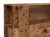 Headboard Cabinet Old Wood 200x18.5x102.5 cm Engineered Wood 856886