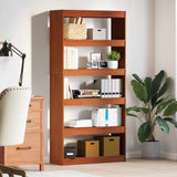Book Cabinet Wax Brown 80 x 30 x 167.5 cm Solid Pine Wood 869871