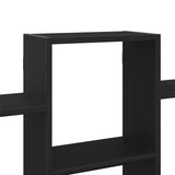 ZNTS Wall Shelf Black Oak 159x18x66 cm Engineered Wood 868073