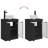 Bathroom Vanity with Sink Black 54 x 35 x 83 cm Engineered Wood 890139