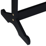 ZNTS Mirror Jewellery Cabinet with LED Lights Free Standing Black 353260