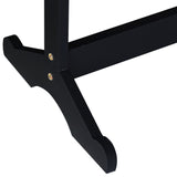 ZNTS Mirror Jewellery Cabinet with LED Lights Free Standing Black 353260