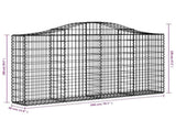 Arched Gabion Baskets 15 pcs 200x30x100/120 cm Galvanised Iron 3145443