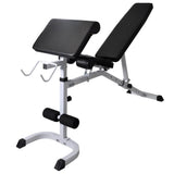 Workout Bench with Weight Rack, Barbell and Dumbbell Set 90 kg 275372
