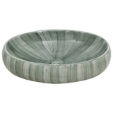 Countertop Basin Green Oval 59x40x15 cm Ceramic 155083
