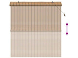 Roller Blind Natural and Brown 130 x 220 cm Bamboo 42039765