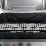Gas BBQ Grill with 3-layer Side Table Black and Silver 47392