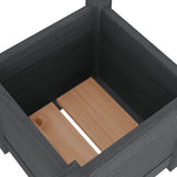 Garden Planters 2 pcs Grey 31x31x31 cm Solid Pinewood 810527