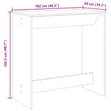 ZNTS Bar Table Smoked Oak 102x50x103.5 cm Engineered Wood 854431