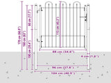 Fence Gate HORST 100 x 125 cm Metal Black Lockable 42034055