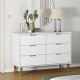 Drawer Cabinet MOLDE White 113x40x80 cm Solid Wood Pine 350508