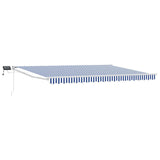 Manual Retractable Awning with LEDs Blue and White 4 x 3 m 3419284