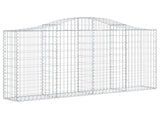 Arched Gabion Baskets 15 pcs 200x30x100/120 cm Galvanised Iron 3145443