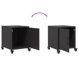 ZNTS Bedside Cabinets 2 pcs Black 36x39x43.5 cm Steel 846615