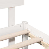 Bed Frame with Headboard White 140 x 190 cm Solid Pine wood 872171