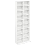 CD Cabinet White 65 x 23.5 x 175 cm Engineered Wood 8012658