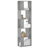 Bookcase 5-Tier Concrete Grey 45x23.5x162.5 cm Engineered Wood 852783