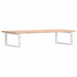Basin Shelf Wall Mounted Steel and Solid Wood Oak 3302600