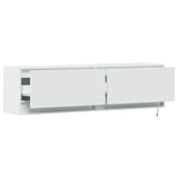 TV Wall Cabinet with LED Lights White 140x31x38 cm 852369