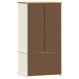 Wardrobe VIGO White 90x55x170 cm Solid Wood Pine 353164