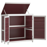 2 Piece Garden Tool Shed Set Mocha Solid Wood Pine 172251
