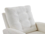 66.5*121.5*102cm Rocking Chair with USB Charging Ports, Nursing Rocking Armchair,Teddy Fabric Glider N605P471726W