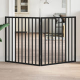 Dog Gate Foldable 2 Panels Black 160 cm Poplar Wood 352194
