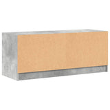 TV Cabinet with Glass Doors Concrete Grey 102x37x42 cm 836409