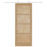 Sliding Door Brown 83 x 211 cm Solid Pine Wood 3333394