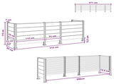 Garbage Bin Fence Brown 315 x 85 x 115 cm Aluminium and WPC 3429268