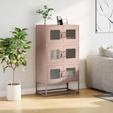 ZNTS Highboard Pink 68x39x123 cm Steel 853351