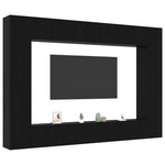 TV Cabinet Set 8 pcs Black oak 100 x 30 x 30 cm Engineered wood 3332528