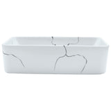 Countertop Basin White Rectangular 46x35.5x13 cm Ceramic 155075
