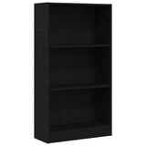 Bookcase Black Oak 60x24x109 cm Engineered Wood 862455