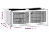 Hamster Cage 104x52x54 cm Solid Wood Fir 172380