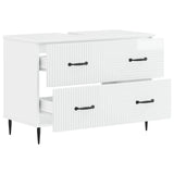 Bathroom Sink Cabinet HAARLEM High Gloss White 82 x 41x 58.5 cm 896799