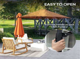 2.5M Garden Cantilever Parasol, Offset Roma Patio Umbrella Hanging Sun Shade Canopy Shelter with T3398P315973