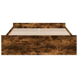 Bed Frame with Drawers without Mattress Smoked Oak 160x200 cm 3280283