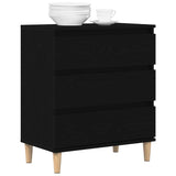 Sideboard with Drawer Black Oak 60 x 35 x 70 cm Engineered Wood 862595
