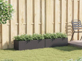 Garden Planters with 2 Pots 2 pcs Black 72x30x32 cm Poly Rattan 3210528