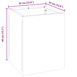 Garden Planter Anthracite 32 x 32 x 40 cm Cold-rolled Steel 876345
