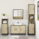3 Piece Bathroom Furniture Set Sonoma Oak Engineered Wood 3300981