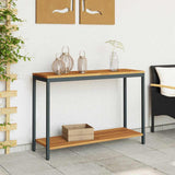 Outdoor Table with Storage Natural and Black 110 x 35 x 75 cm 4010607