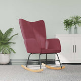 Rocking Chair Wine Red Fabric 328015
