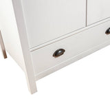 2-Door Wardrobe Hill White 89x50x170 cm Solid Pine Wood 288950