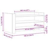 Coffee Table Smoked Oak 100x50x50 cm Engineered Wood 848350